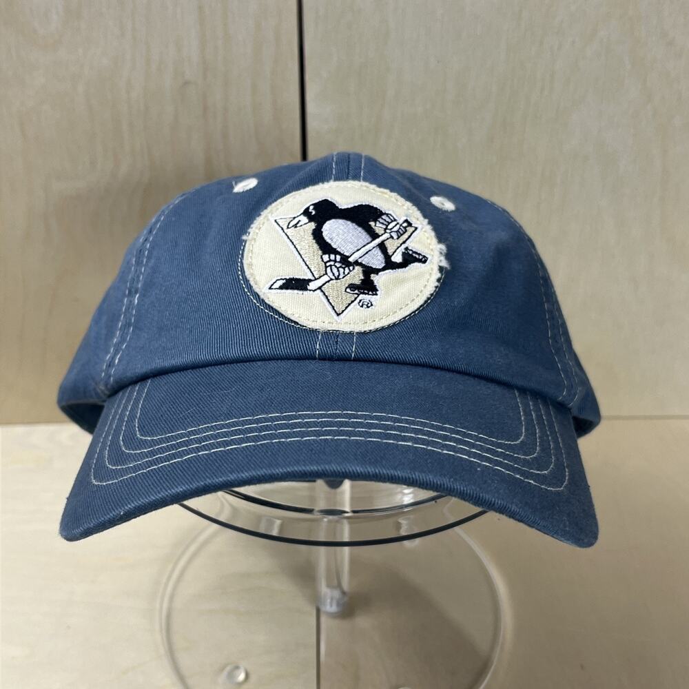 Pittsburg Penguins hat cap adjustable Strap Back Patch Logo Blue